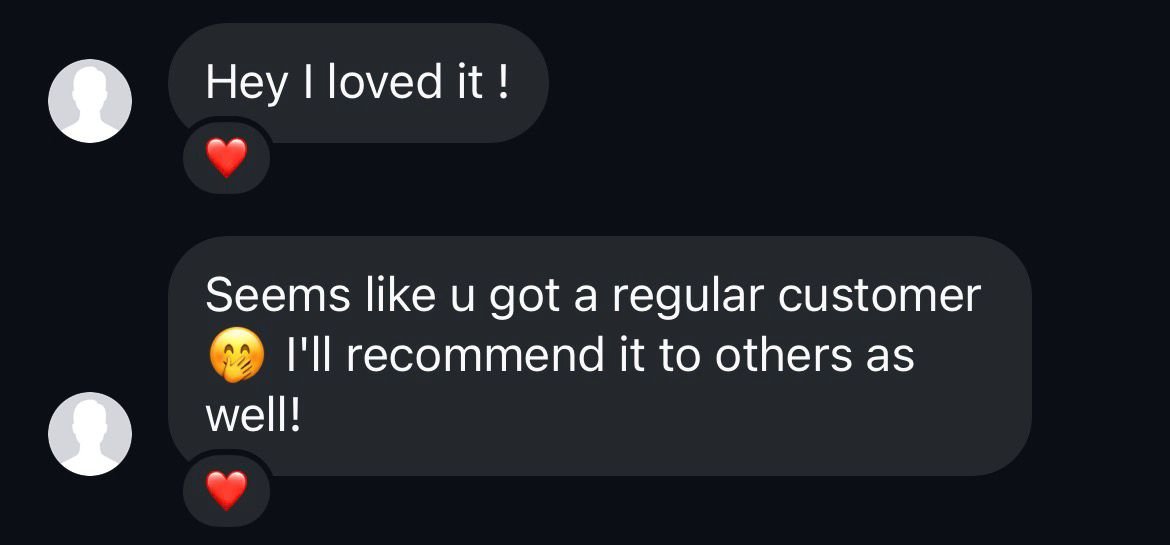 Customer review screenshot