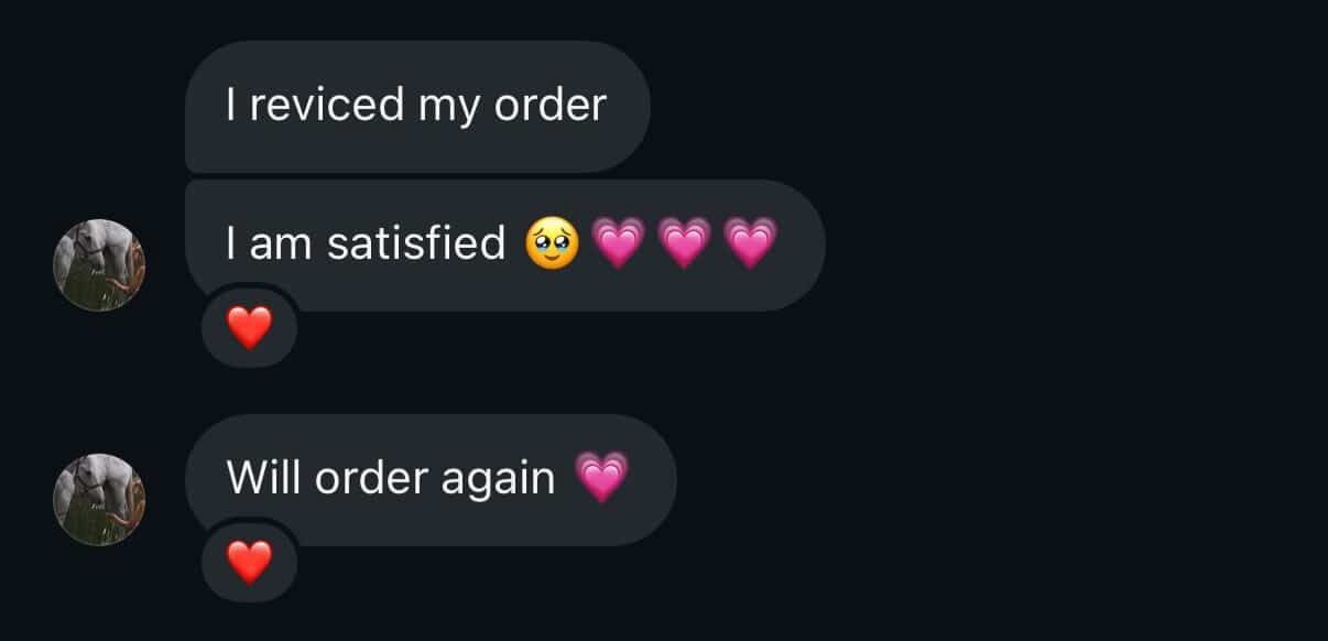 Customer review screenshot