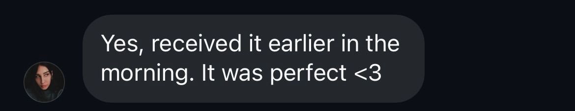 Customer review screenshot