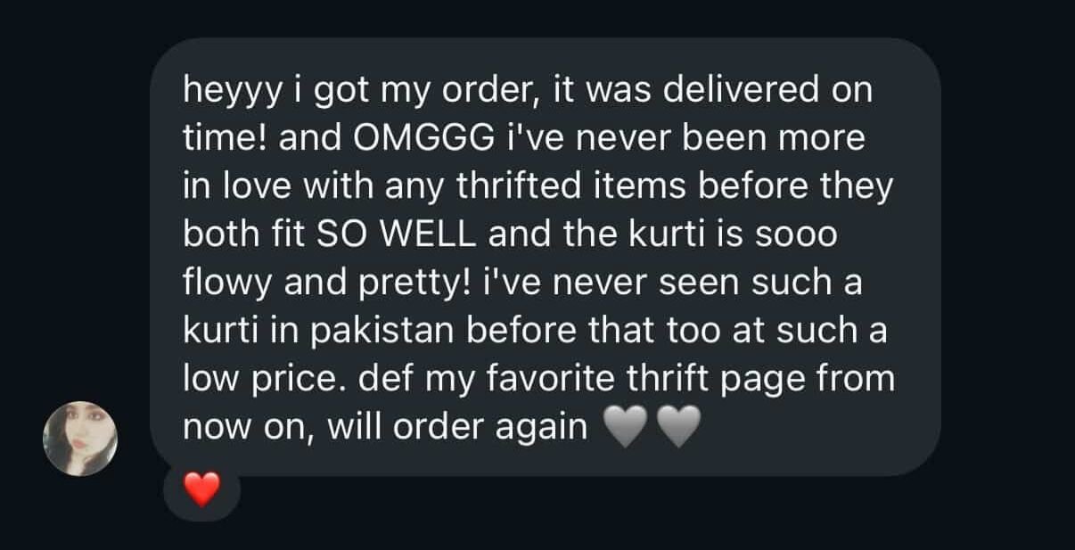 Customer review screenshot
